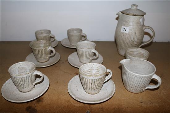 David Leach Lowerdown pottery coffee set, c.1956-61